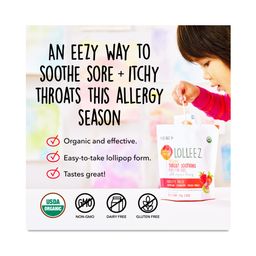 Lolleez Organic Throat Soothing Pops for Kids, Variety Pack