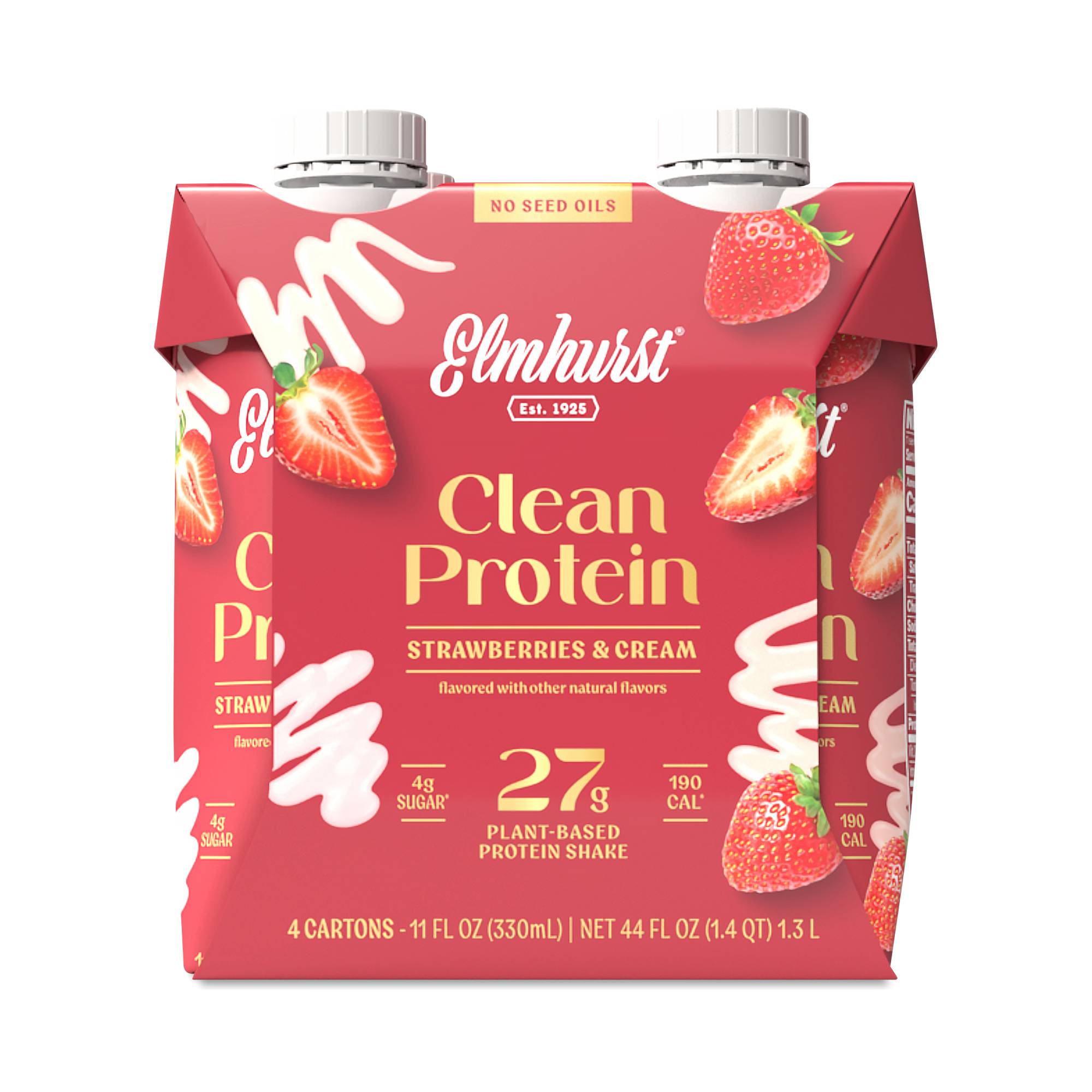 Clean Protein Plant-Based Shake, Strawberries & Cream