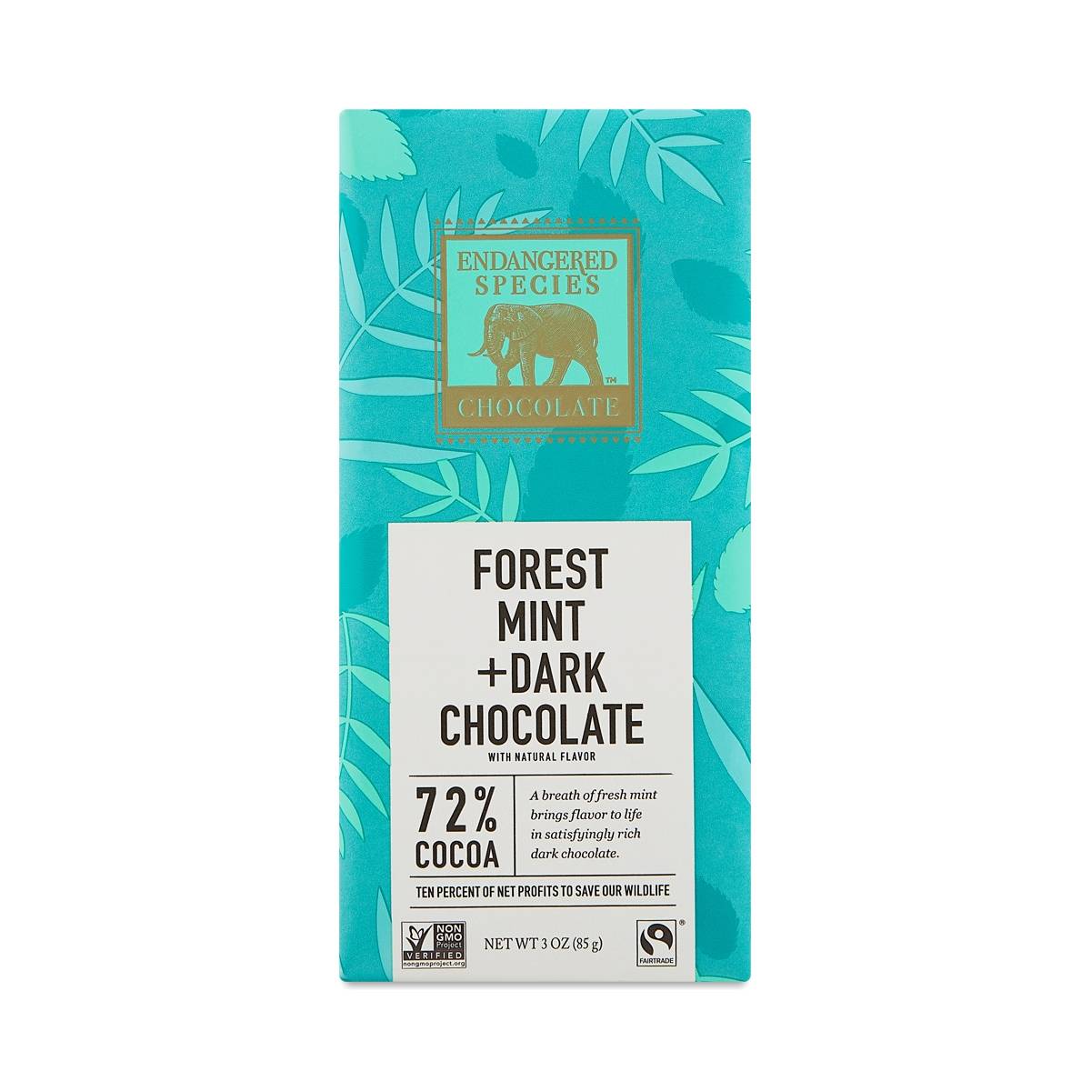 Fair Trade Dark Chocolate With Forest Mint, 72% Cocoa