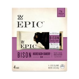 Bison Bars, Uncured Bacon & Cranberry
