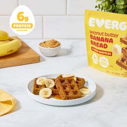 Mini Waffles, Peanut Butter & Banana Bread
