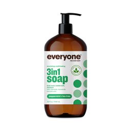 3-in-1 Soap, Body Wash, Bubble Bath, Shampoo, Peppermint & Tea Tree