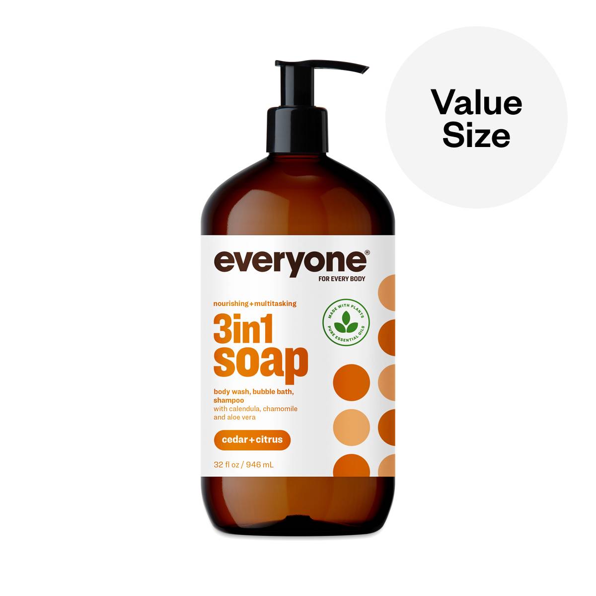 3-in-1 Soap, Shampoo, Body Wash, & Bubble Bath, Cedar & Citrus