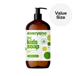 3-in-1 Soap, Shampoo, Body Wash, & Bubble Bath for Kids, Tropical Coconut