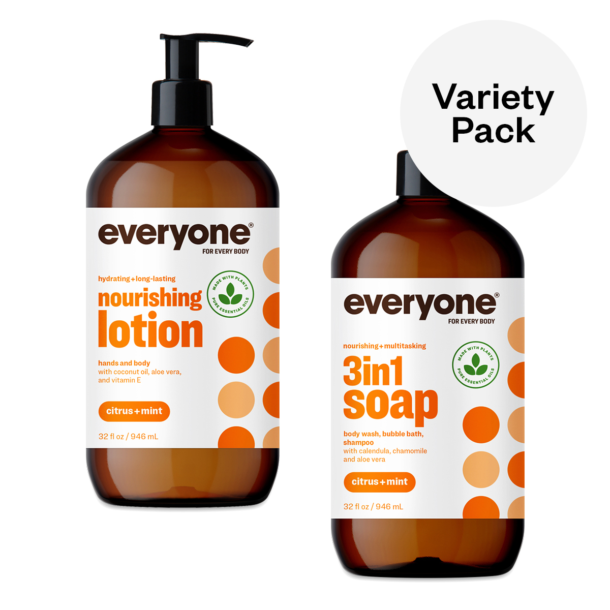 Everyone Citrus Mint Body Wash & Lotion Bundle Thrive Market