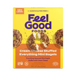 Cream Cheese Stuffed Mini Bagels, Everything