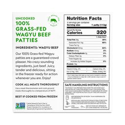 100% Grass-Fed Wagyu Beef Patties