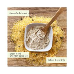 Easy Cheddar Grits, Jalapeno, Hatch Chile & Cheddar
