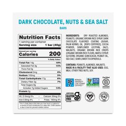 Snack Bars, Dark Chocolate, Nuts & Sea Salt