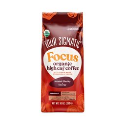 Focus Organic High Caf Ground Coffee, Dark Roast