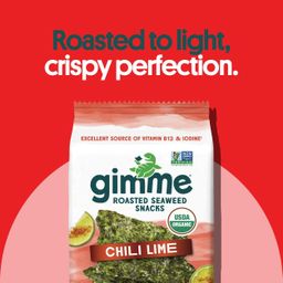Organic Roasted Seaweed, Chili Lime, Snack Pack