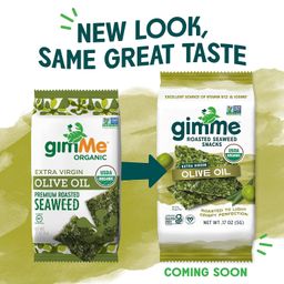 Organic Roasted Seaweed, Extra Virgin Olive Oil, Snack Pack