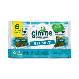 Organic Roasted Seaweed, Sea Salt, Snack Pack