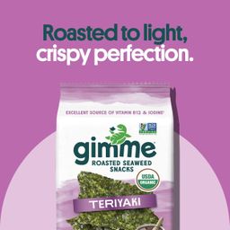 Organic Roasted Seaweed, Teriyaki, Snack Pack