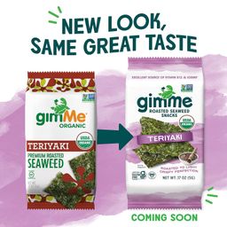 Organic Roasted Seaweed, Teriyaki, Snack Pack