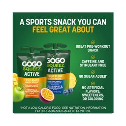 Active Fruit Blend Applesauce with Energy Release, Variety Pack