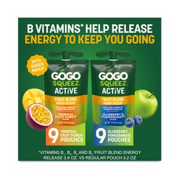 Active Fruit Blend Applesauce with Energy Release, Variety Pack