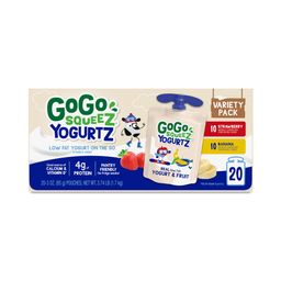 Yogurtz Variety Pack, Strawberry & Banana