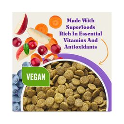 Holistic Dry Dog Food for Adult Dogs, Vegan Plant-Based Recipe with Superfoods