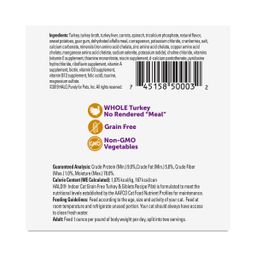 Indoor Grain Free Wet Cat Food for Adult Cats, Turkey & Giblets Recipe Pate