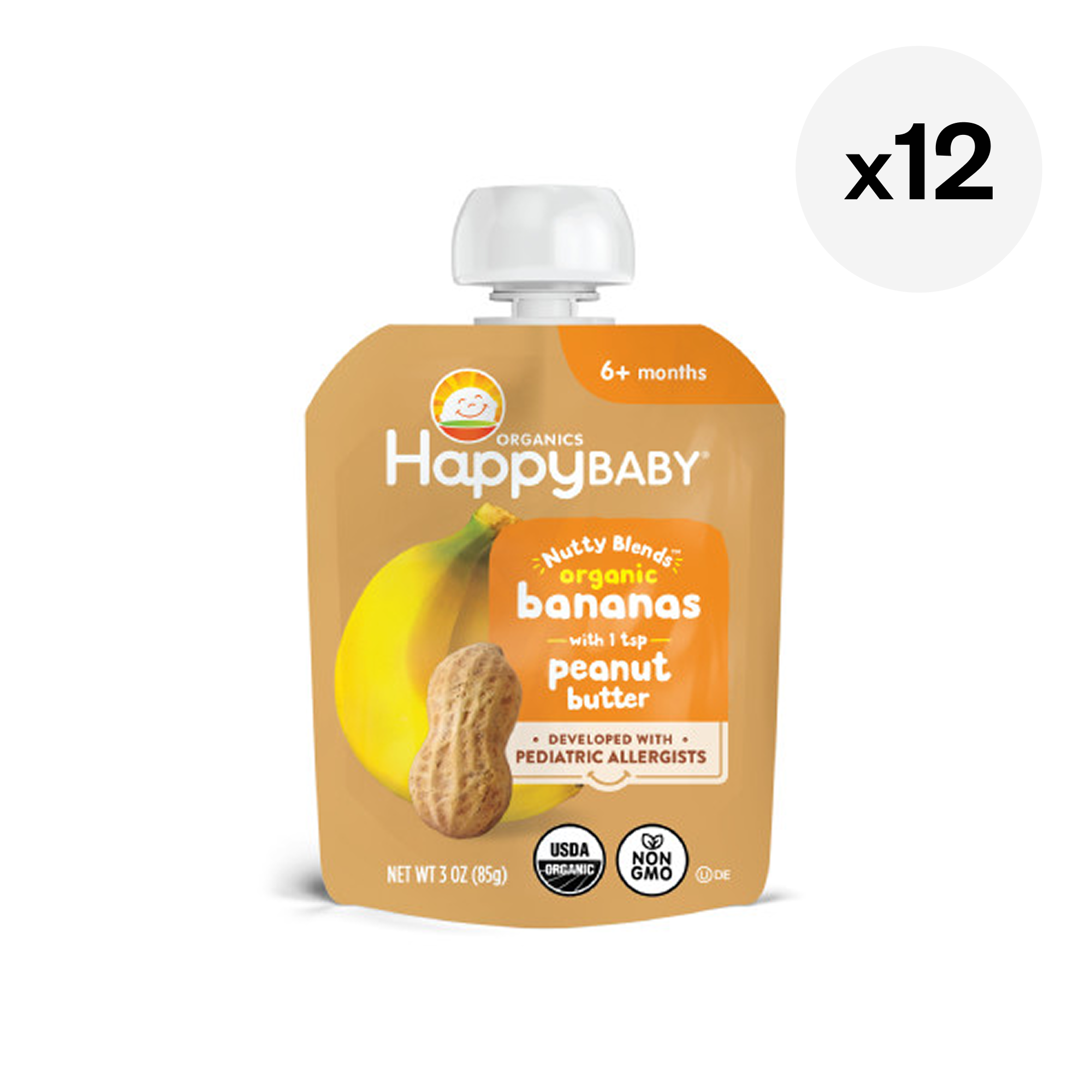 Happy Baby Nutty Blend Pouch, Banana & Peanut Butter