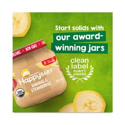 Happy Baby Stage 1 Organic Food Jars, Pears