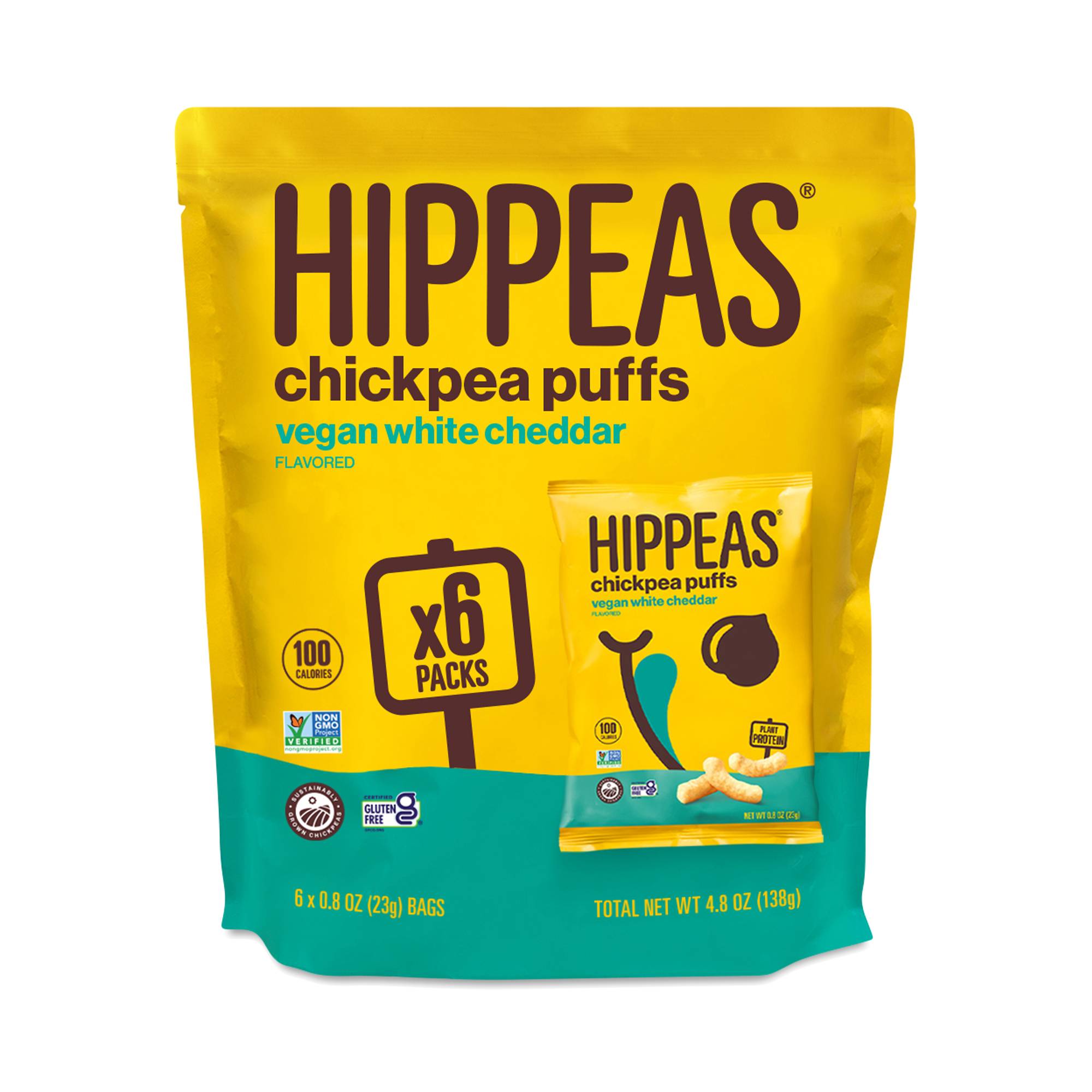 Chickpea Puffs, Vegan White Cheddar, Snack Pack