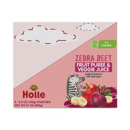 Zebra Beet Baby Food, Apple & Banana with Beetroot