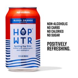 Non-Alcoholic Sparkling Hop Water, Blood Orange