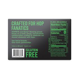 Non-Alcoholic Sparkling Hop Water, Double Hopped with Stone IPA