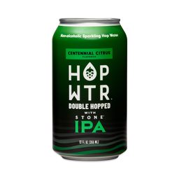 Non-Alcoholic Sparkling Hop Water, Double Hopped with Stone IPA