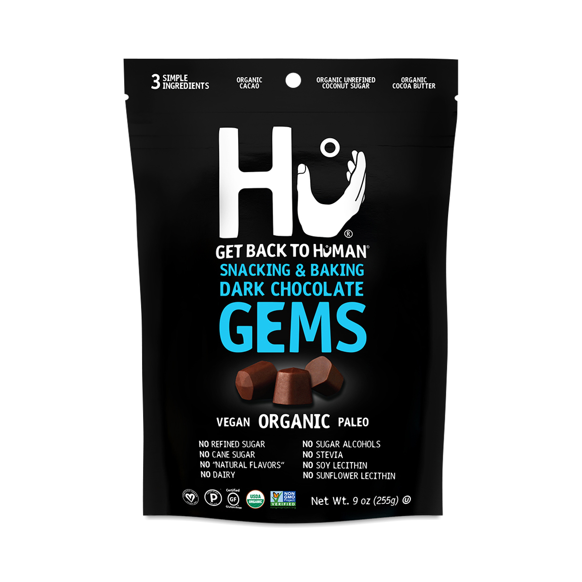 Black Milk Chocolate Gems, 24 oz