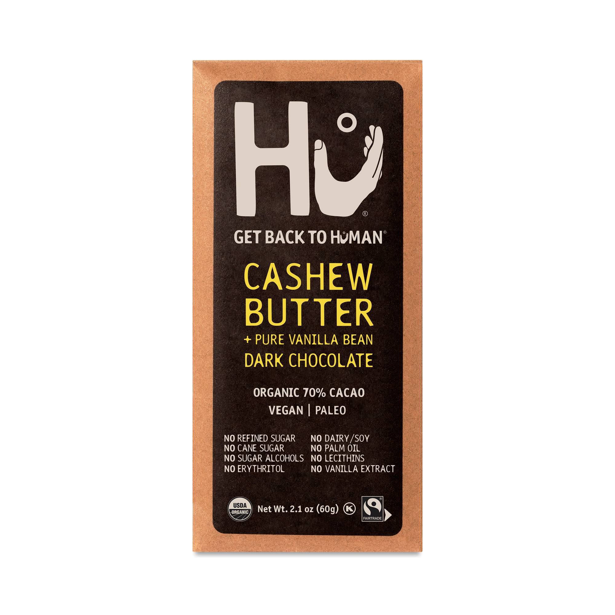 Cashew Butter & Pure Vanilla Bean Chocolate Bar