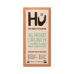 Milk Chocolate Bar, Almond Crunch & Coconut Flakes