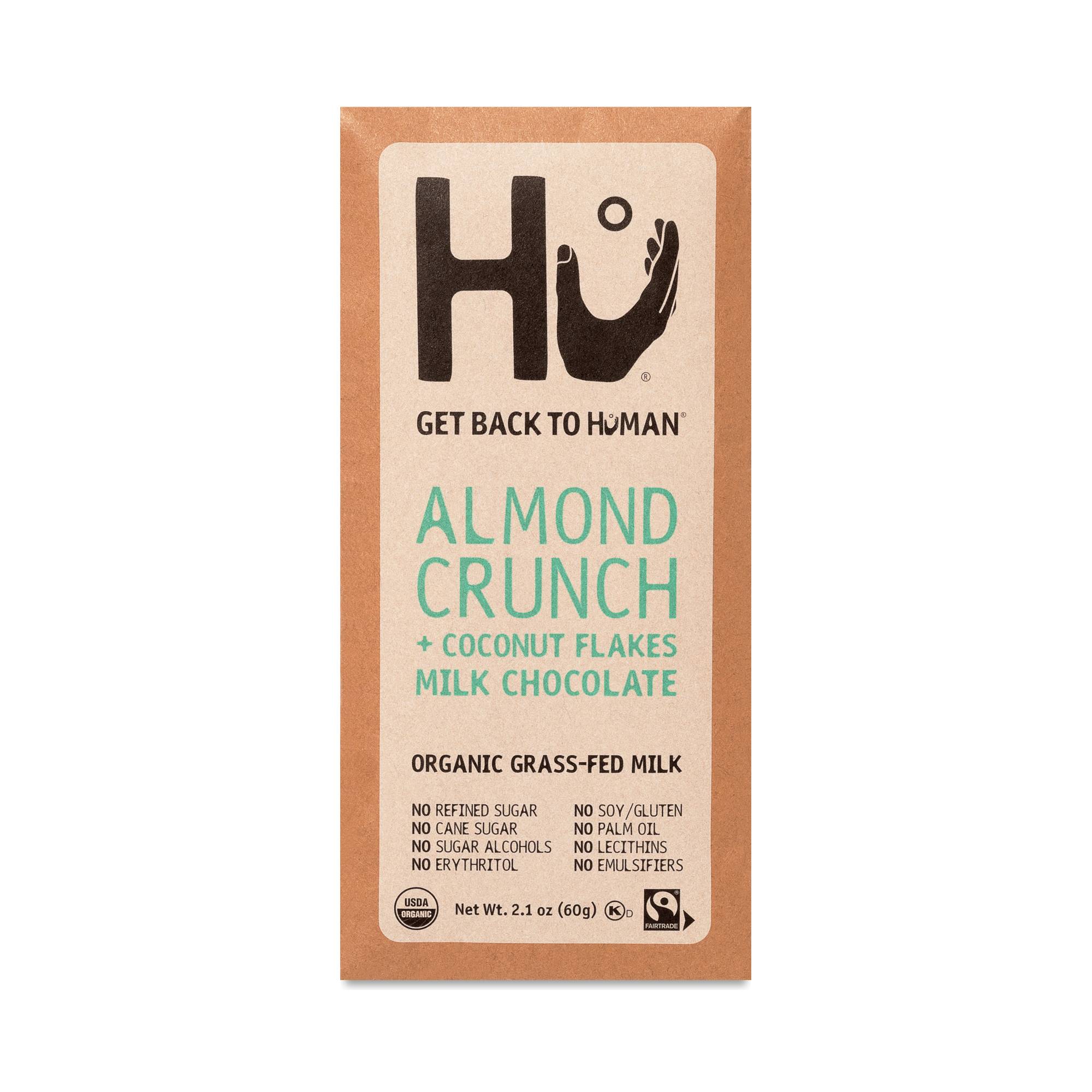 Milk Chocolate Bar, Almond Crunch & Coconut Flakes