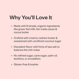 Milk Chocolate Bar, Cashew Butter