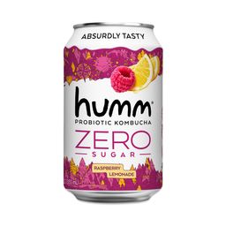 Zero Sugar Probiotic Kombucha, Raspberry Lemonade