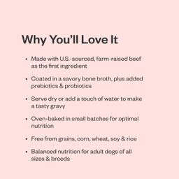 Baked & Saucy Dry Dog Food, Beef + Sweet Potato 10+ lbs