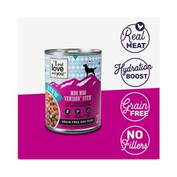 Canned Dog Food, Moo Moo Venison Stew