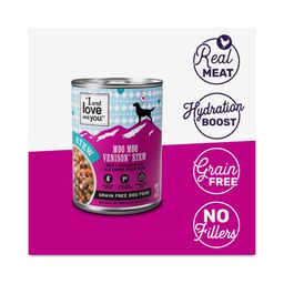 Canned Dog Food, Moo Moo Venison Stew