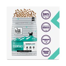 Naked Essentials Cat Kibble, Hairball Care with Salmon + Whitefish
