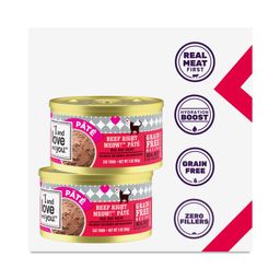 Wet Cat Food, Beef, Right Meow! Pâté, Multipack