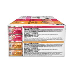 XOXO's Grain Free Canned Cat Food Variety Pack, Chicken & Beef Pate
