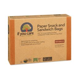 Compostable Paper Snack and Sandwich Bags