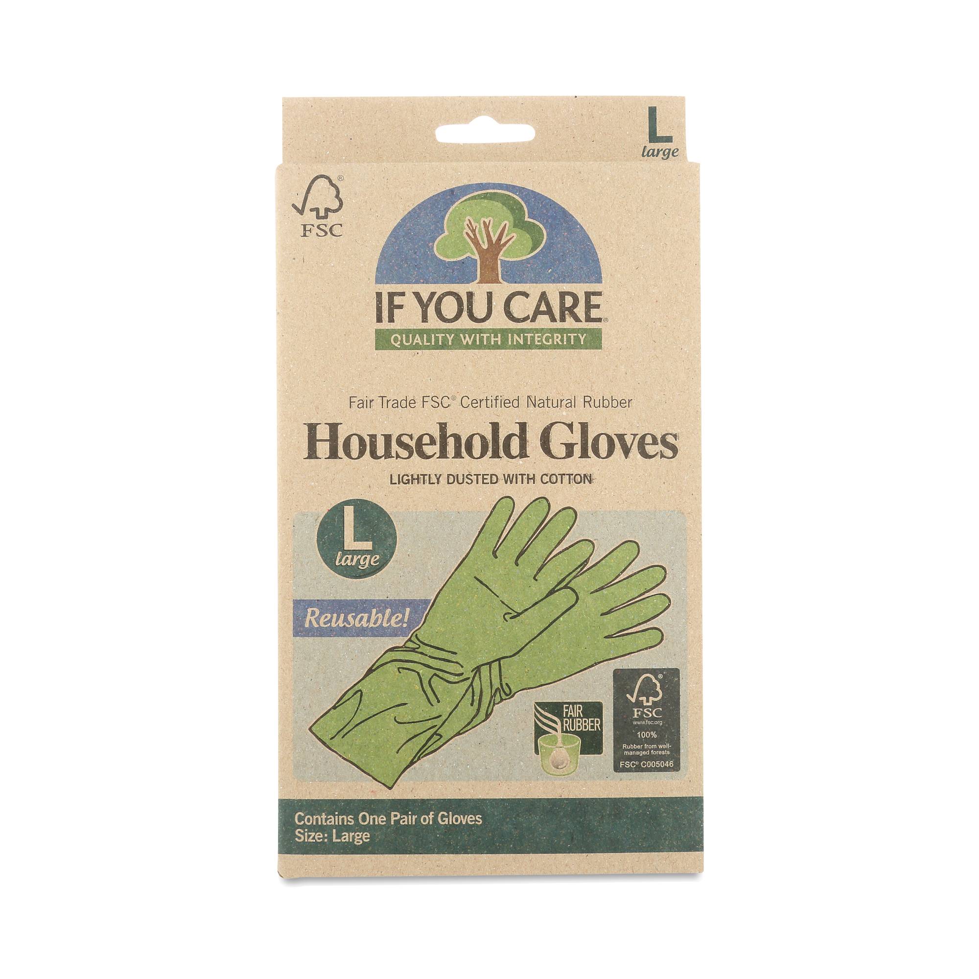 Fair Trade FSC Household Gloves, Large