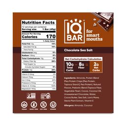 Protein Bar, Chocolate Sea Salt