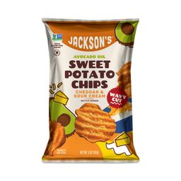Avocado Oil Sweet Potato Chips, Wavy Cheddar & Sour Cream