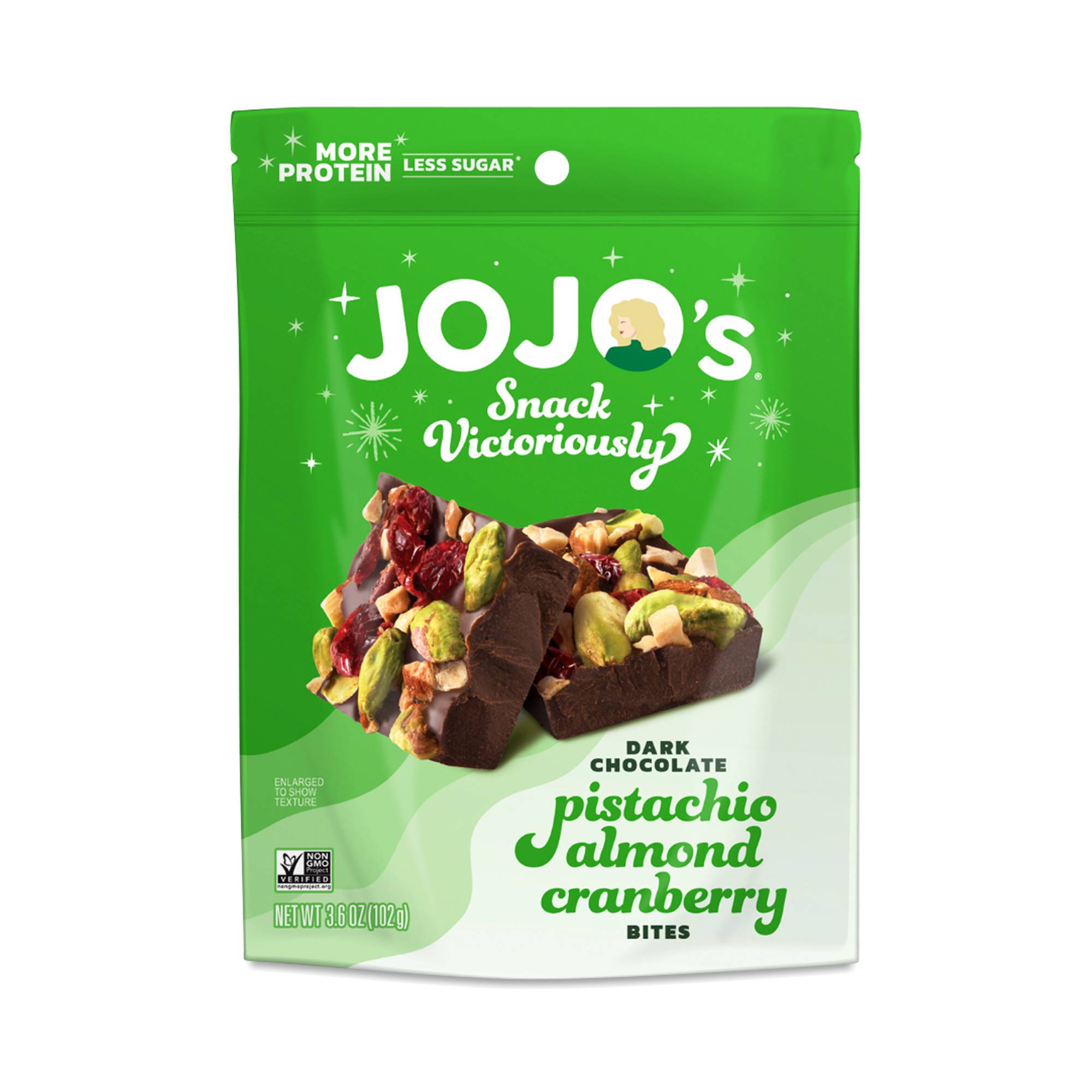 Dark Chocolate Bites, Pistachio Almond Cranberry