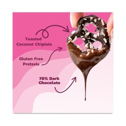 Gluten Free Pretzels, Dark Chocolate Covered Coconut