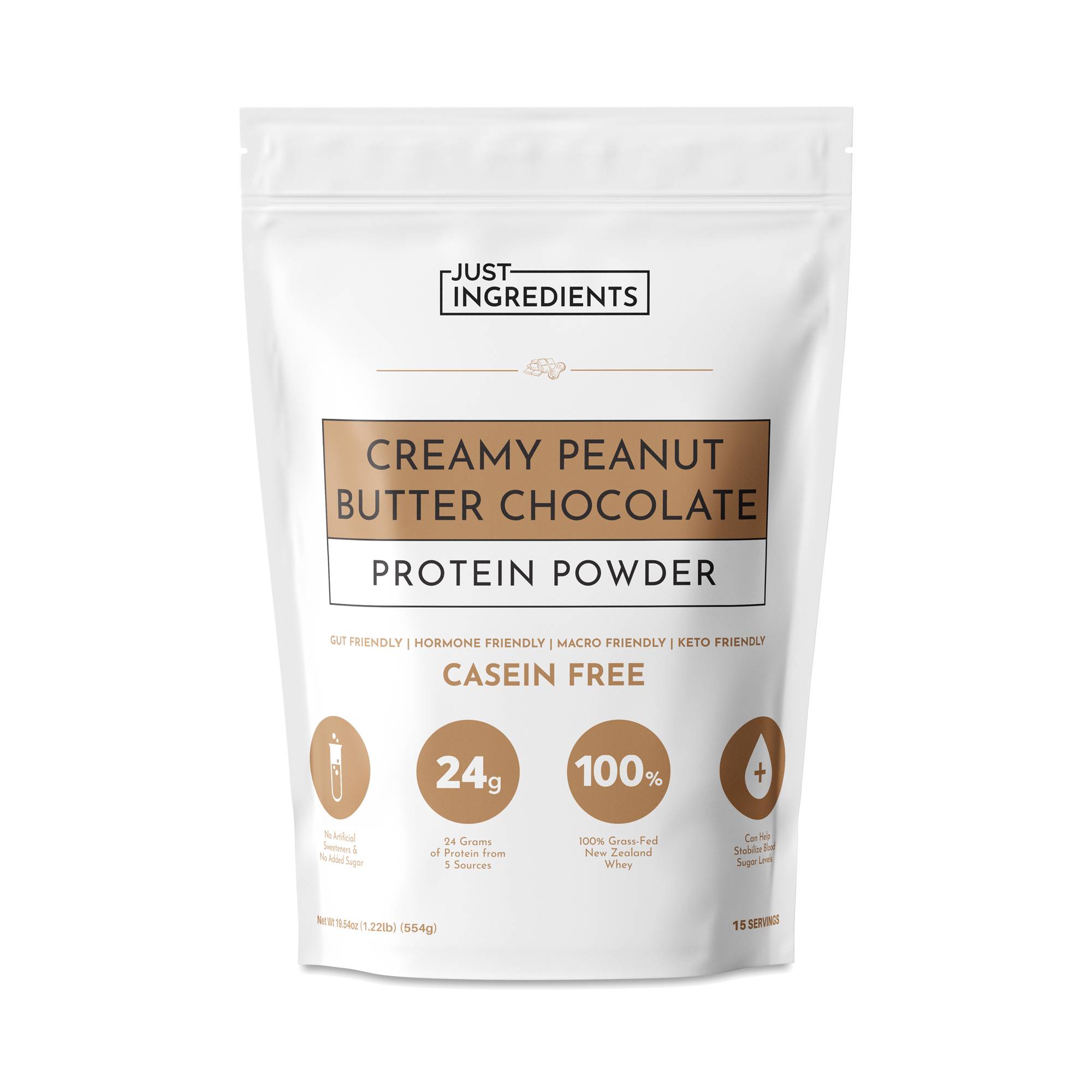 Casein Free Protein Powder, Creamy Peanut Butter Chocolate